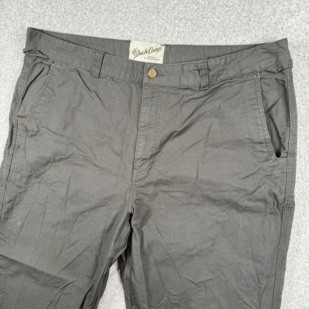 Duck Camp Men's Pants Jeans 42x30 Gray Canvas Work Pants